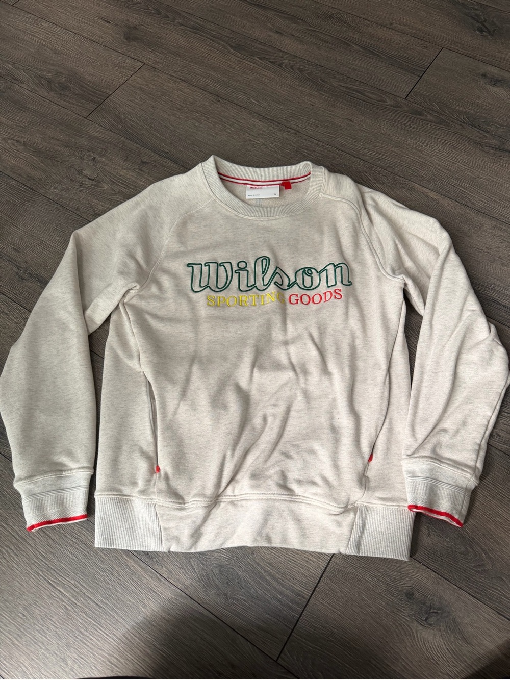 Wilson Women’s Cream Crewneck Sweatshirt - Embroidered Logo